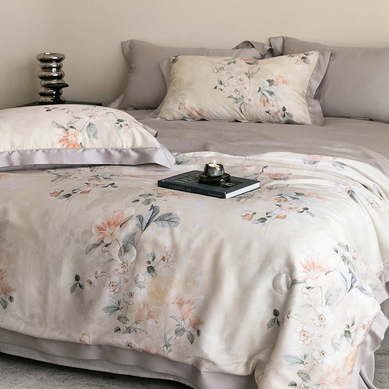 Premium Luxury Lyocell Summer Duvet Set - Ultra-Soft Breathable Cooling Blanket & Cool-Touch Bedding Sheet Set