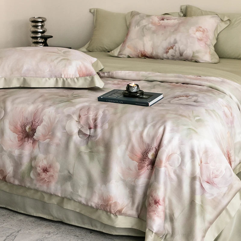 Premium Luxury Lyocell Summer Duvet Set - Ultra-Soft Breathable Cooling Blanket & Cool-Touch Bedding Sheet Set