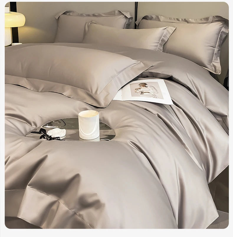 Premium 1000TC Egyptian Cotton Duvet Cover Set - Soft & Breathable Luxury Hotel Bedding (3-Piece)