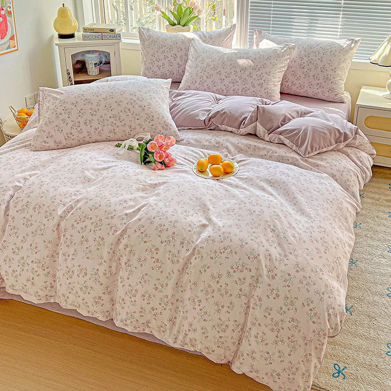 American Pastoral Floral Bedding Set - Soft Skin-Friendly Duvet Cover Set