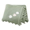 Floral Embroideried Baby Cotton Blankets Knitting Newborn 100*800cm Stroller Bedding Sleeping Covers Stuff Infant Receiving Mats