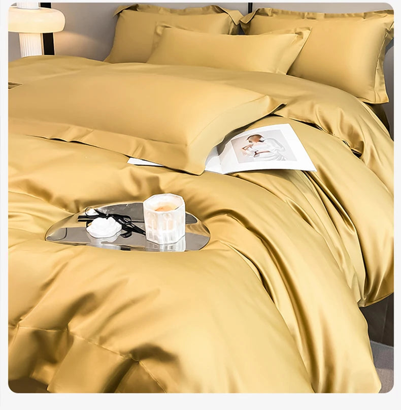 Premium 1000TC Egyptian Cotton Duvet Cover Set - Soft & Breathable Luxury Hotel Bedding (3-Piece)