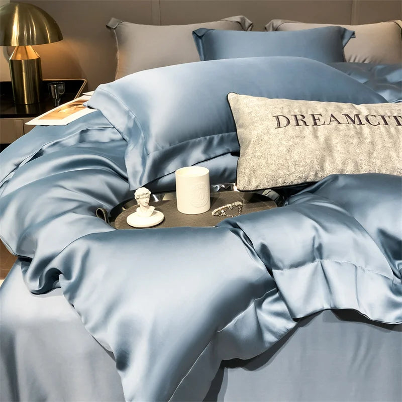 Premium 6A Mulberry Silk Duvet Cover - 100% Pure Long-Strand Silk Quilt Cover, Ultra-Soft & Breathable Bedding