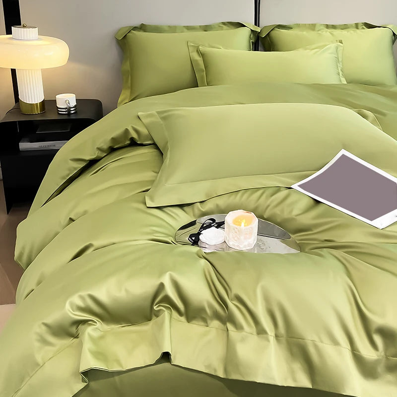 Premium 1000TC Egyptian Cotton Duvet Cover Set - Soft & Breathable Luxury Hotel Bedding (3-Piece)
