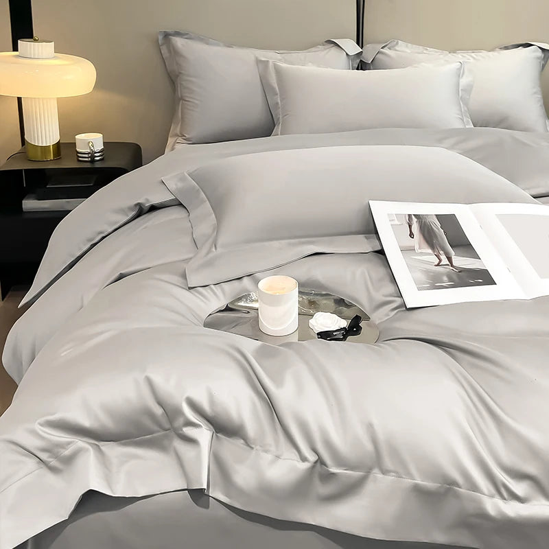 Premium 1000TC Egyptian Cotton Duvet Cover Set - Soft & Breathable Luxury Hotel Bedding (3-Piece)