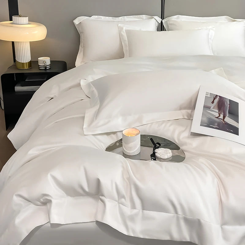 Premium 1000TC Egyptian Cotton Duvet Cover Set - Soft & Breathable Luxury Hotel Bedding (3-Piece)