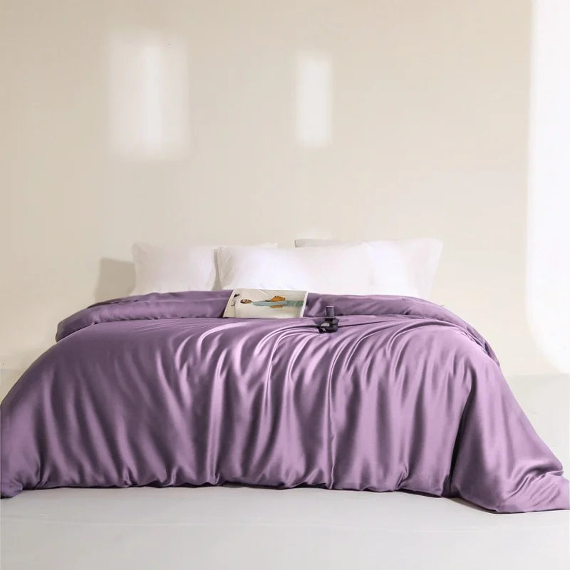 Premium 6A Mulberry Silk Duvet Cover - 100% Pure Long-Strand Silk Quilt Cover, Ultra-Soft & Breathable Bedding