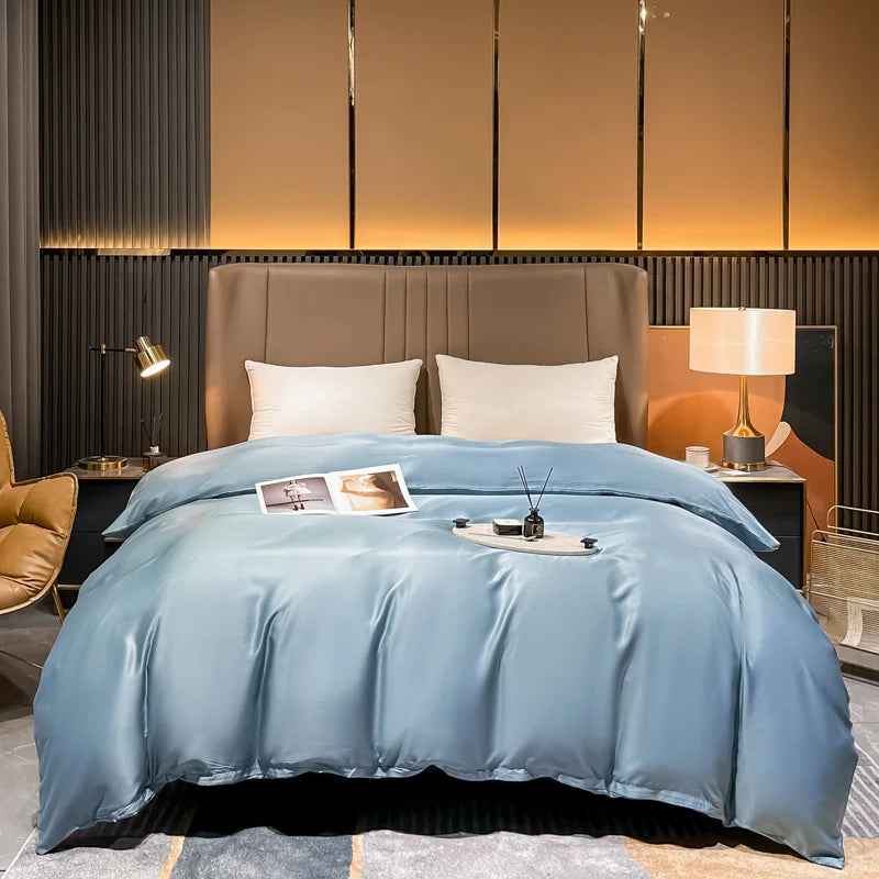 Premium 6A Mulberry Silk Duvet Cover - 100% Pure Silk Ultra-Soft & Breathable Quilt Cover