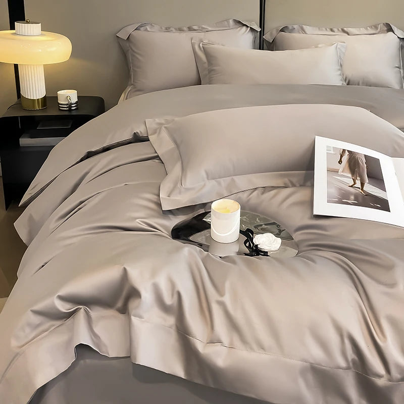 Premium 1000TC Egyptian Cotton Duvet Cover Set - Soft & Breathable Luxury Hotel Bedding (3-Piece)