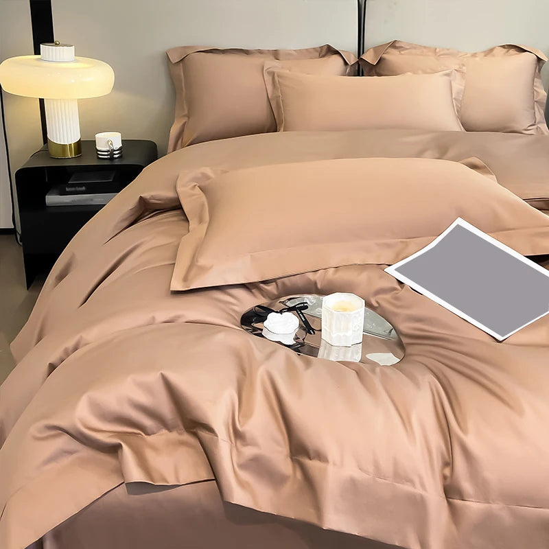 Premium 1000TC Egyptian Cotton Duvet Cover Set - Soft & Breathable Luxury Hotel Bedding (3-Piece)