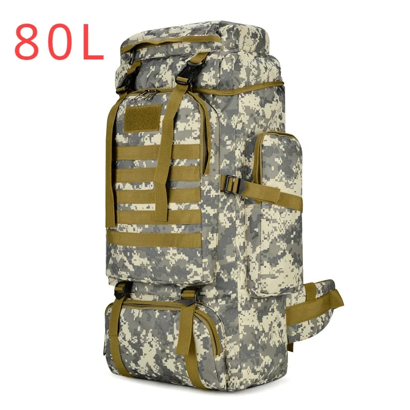 80L/100L Waterproof Tactical Mountaineering Backpack - Heavy Duty Hiking, Camping & Travel Rucksack
