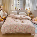 Premium 100% Cotton Floral Duvet Cover - Soft Twill Weave Flower Printed Single/Queen/King Quilt Cover