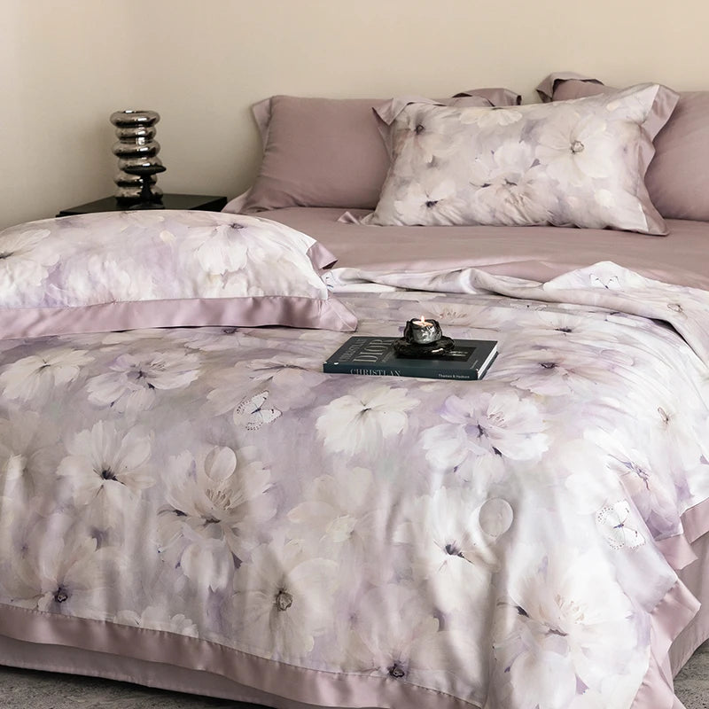 Premium Luxury Lyocell Summer Duvet Set - Ultra-Soft Breathable Cooling Blanket & Cool-Touch Bedding Sheet Set