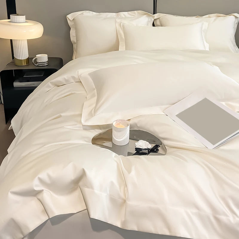 Premium 1000TC Egyptian Cotton Duvet Cover Set - Soft & Breathable Luxury Hotel Bedding (3-Piece)
