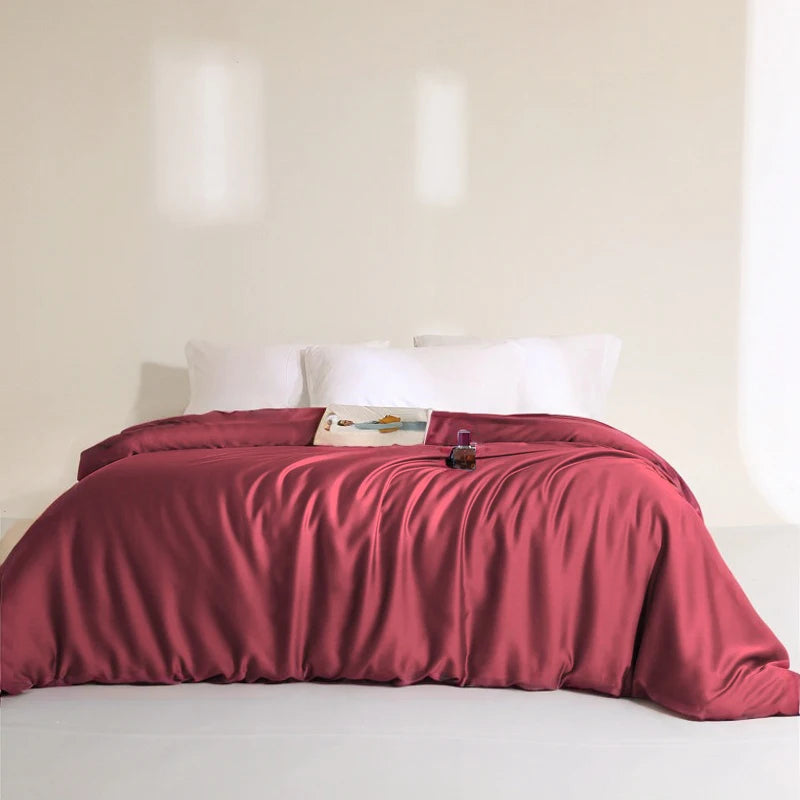 Premium 6A Mulberry Silk Duvet Cover - 100% Pure Long-Strand Silk Quilt Cover, Ultra-Soft & Breathable Bedding
