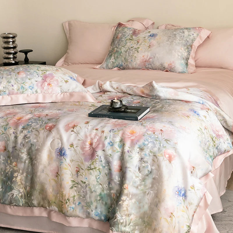 Premium Luxury Lyocell Summer Duvet Set - Ultra-Soft Breathable Cooling Blanket & Cool-Touch Bedding Sheet Set