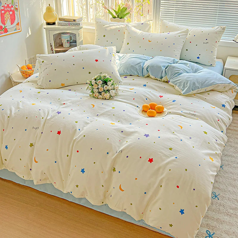 American Pastoral Floral Bedding Set - Soft Skin-Friendly Duvet Cover Set