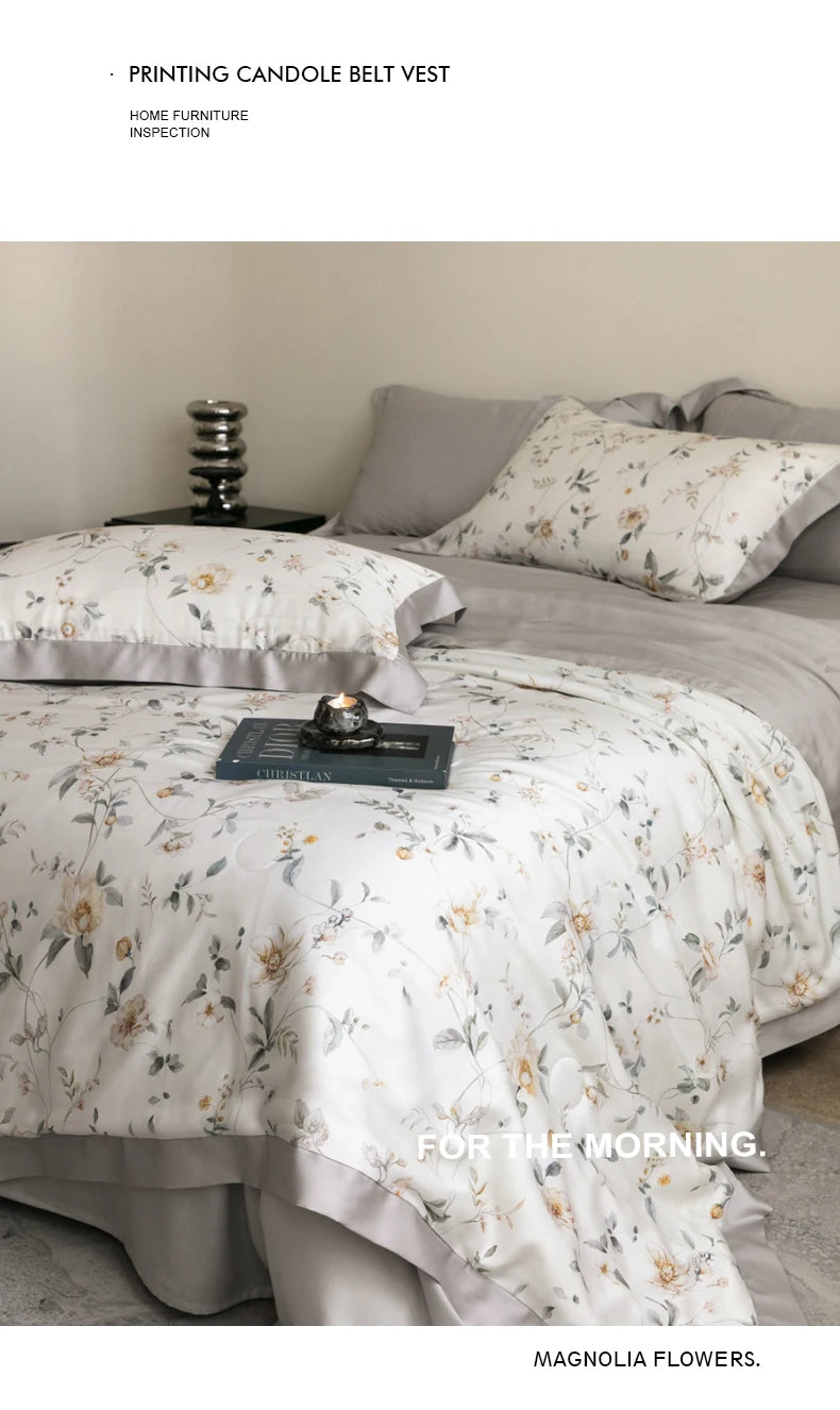 Premium Luxury Lyocell Summer Duvet Set - Ultra-Soft Breathable Cooling Blanket & Cool-Touch Bedding Sheet Set