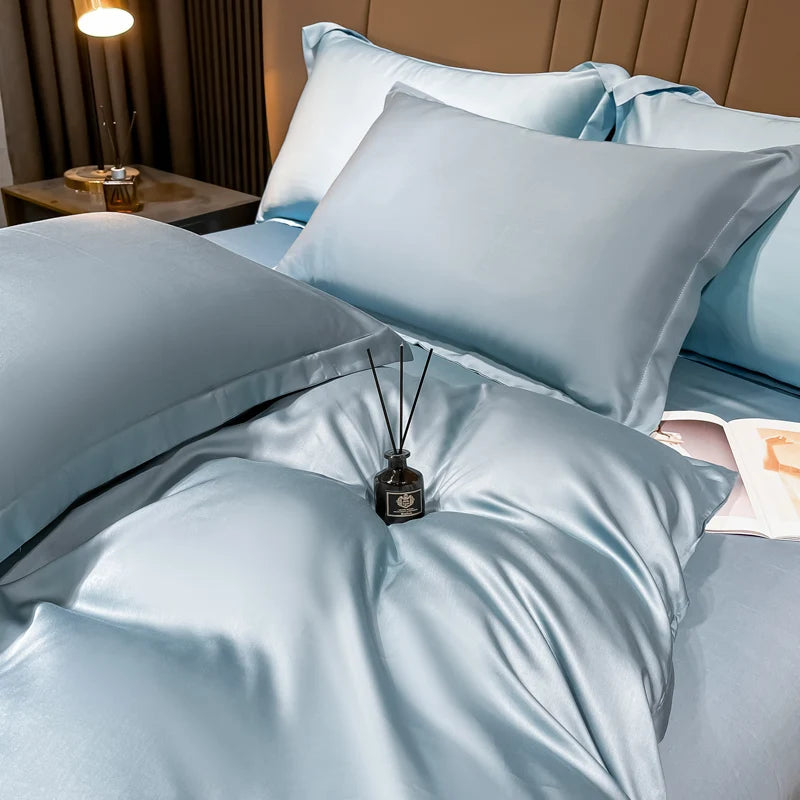 Premium 6A Mulberry Silk Duvet Cover - 100% Pure Silk Ultra-Soft & Breathable Quilt Cover