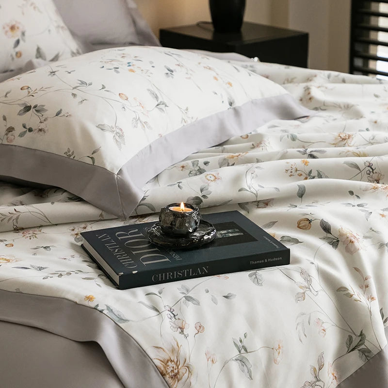 Premium Luxury Lyocell Summer Duvet Set - Ultra-Soft Breathable Cooling Blanket & Cool-Touch Bedding Sheet Set